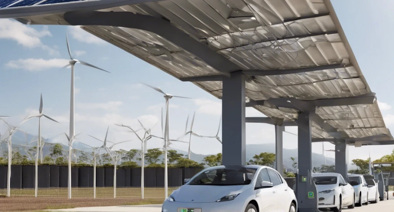 Estaçao de carros eletrios de energia solar